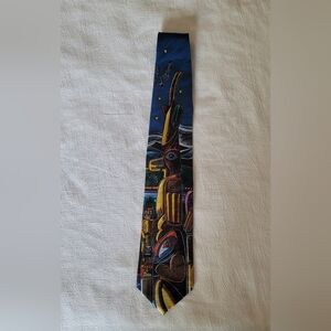 Sierra Club Multicolor Silk Tie with Alaskan Influence Design